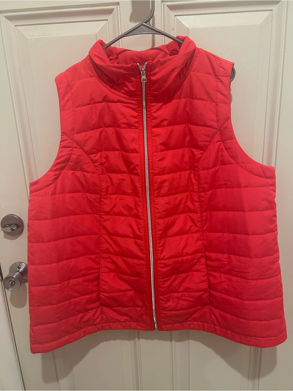Catherines Red Quilted Sleeveless Puffer Vest